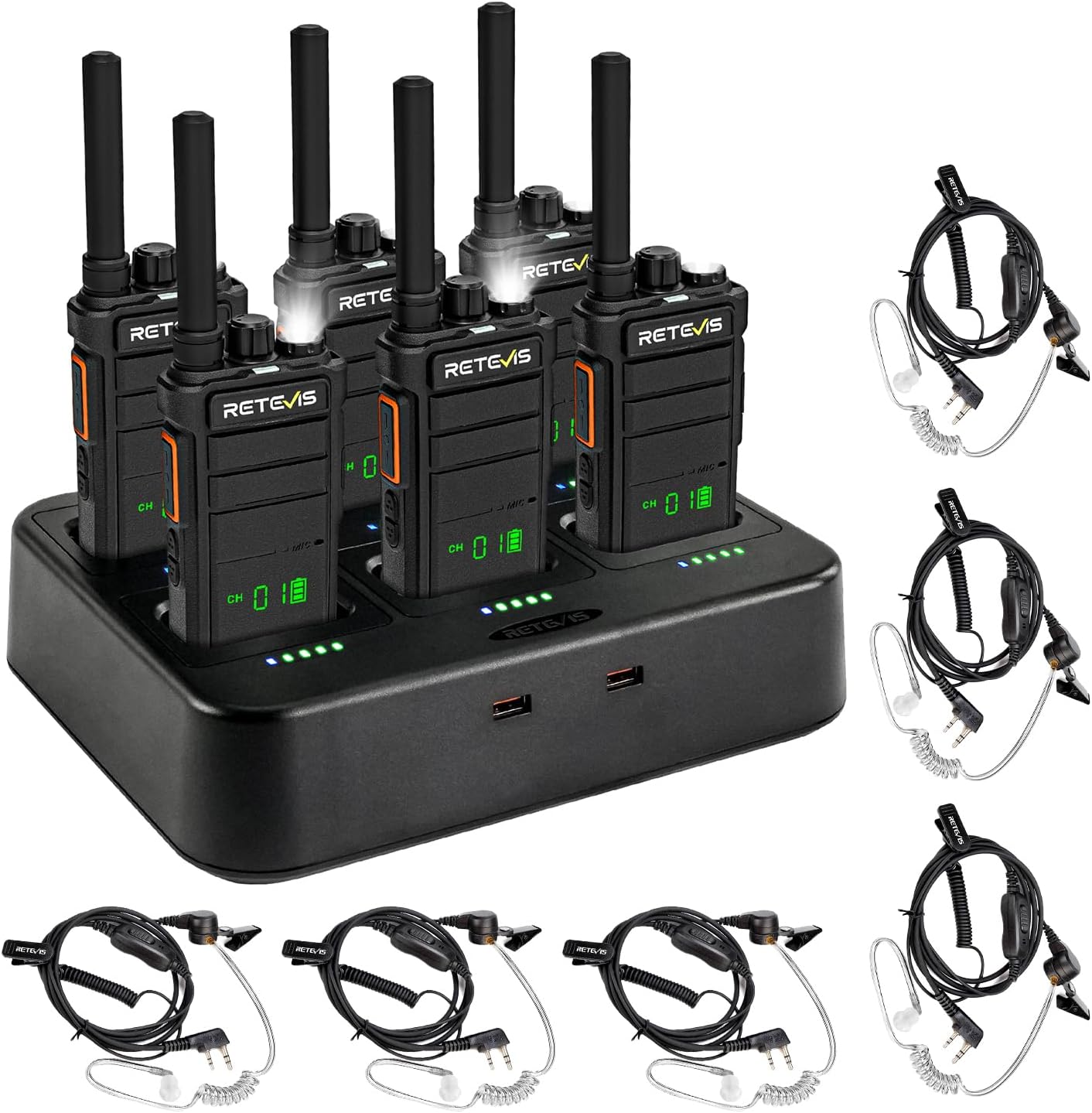 Retevis RB26H Walkie Talkies Long Range with Multi Unit Charger