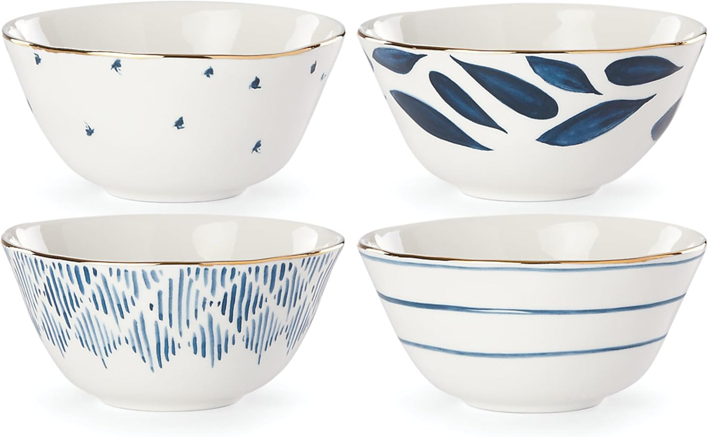Lenox Blue Bay 4-Piece Dessert Bowl Set for Elegant Serving