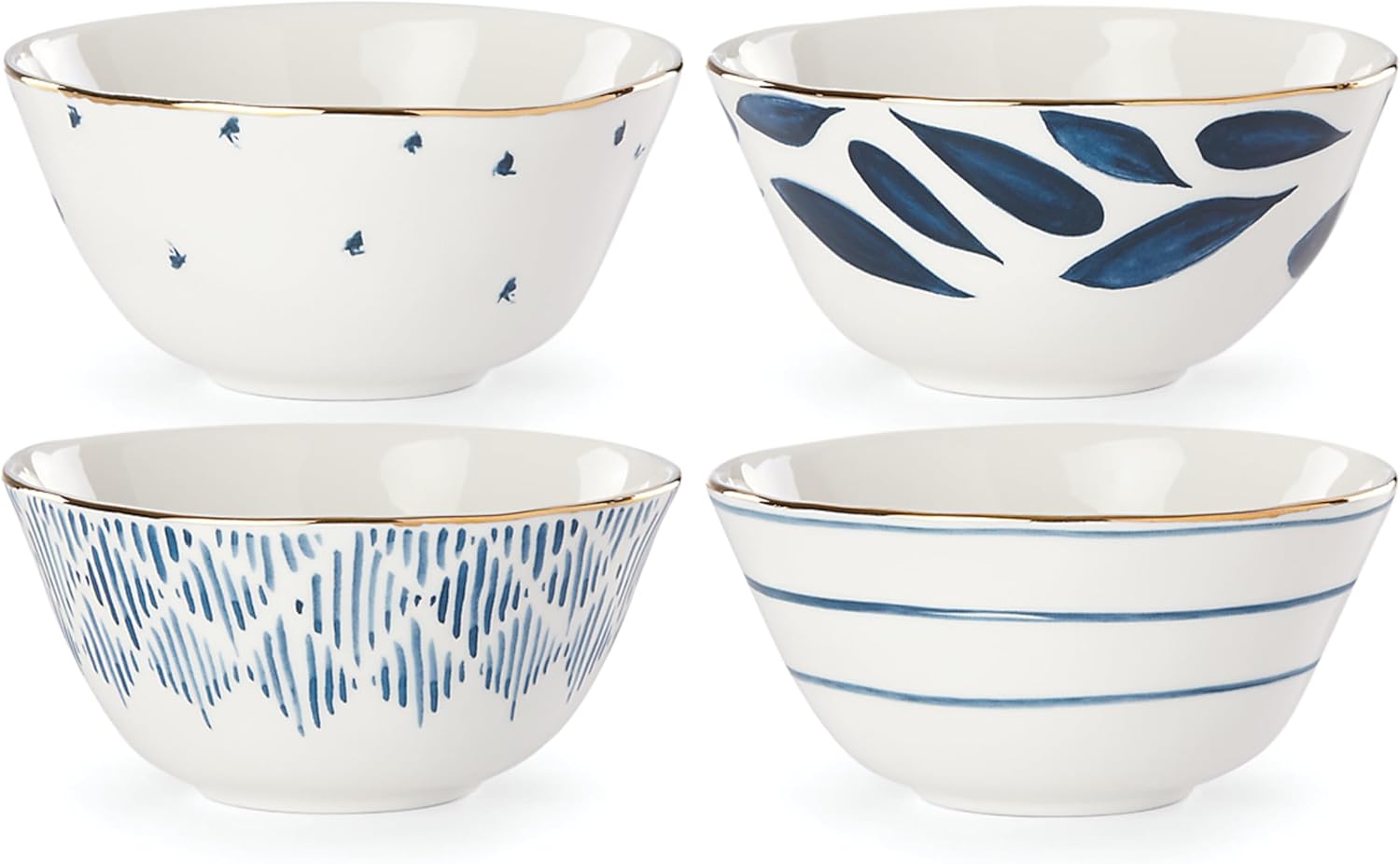 Lenox Blue Bay 4-Piece Dessert Bowl Set for Elegant Serving