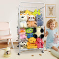 210L Stuffed Animal Storage with Wheels - Large Plush Organizer