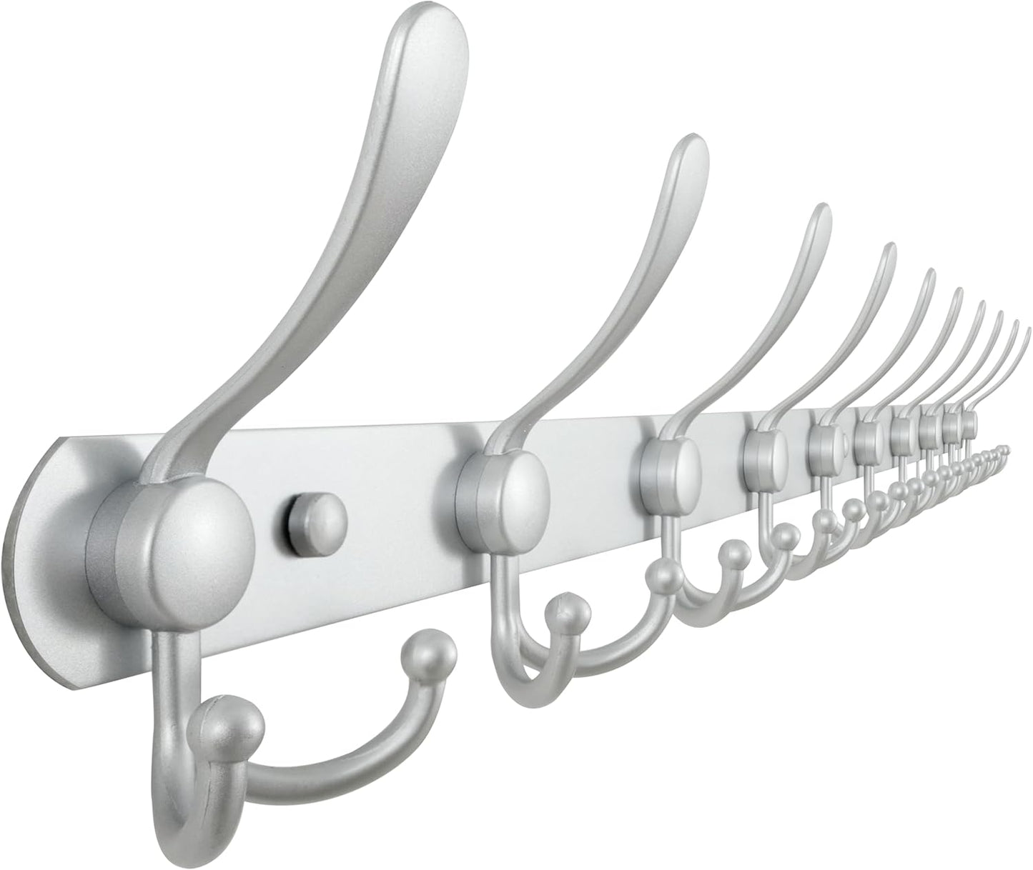 Dseap Coat Rack Wall Mount - Heavy Duty 10 Tri-Hooks for Entryway