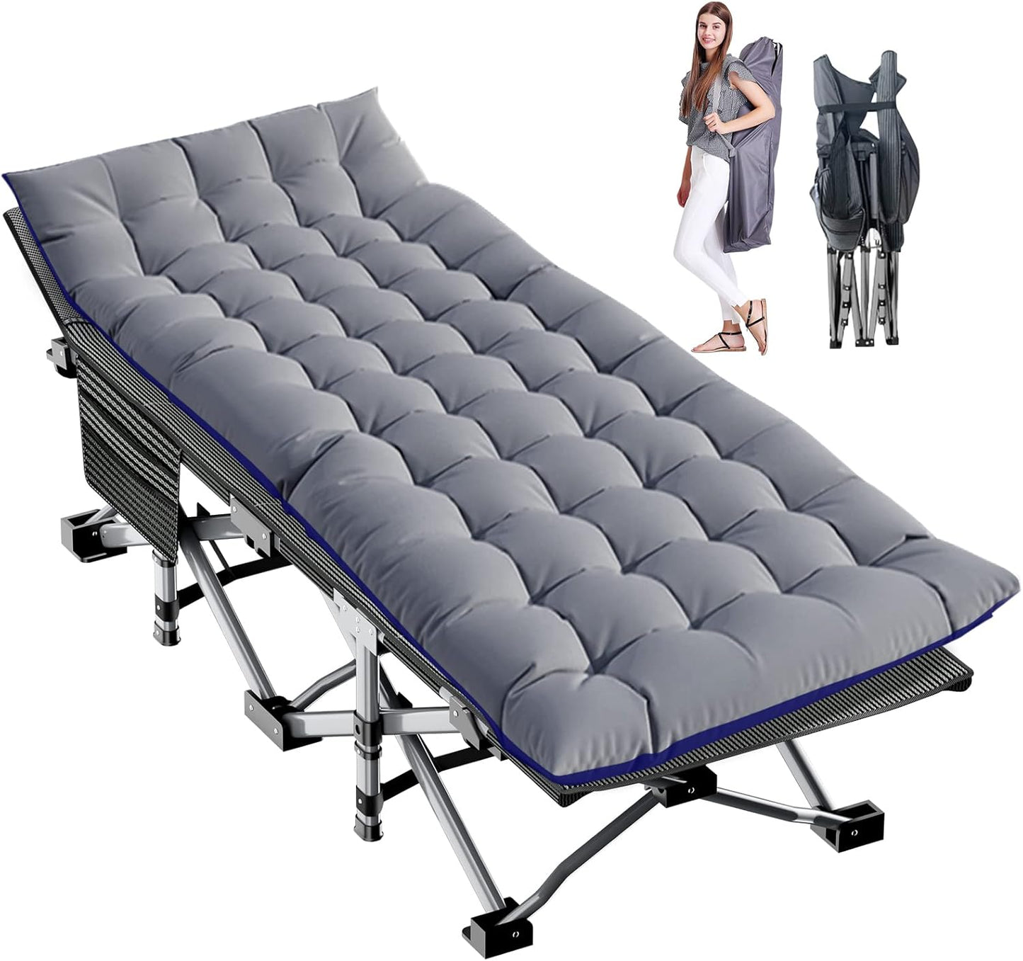 Folding Camping Cot for Extra Comfort and Easy Travel Setup