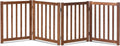 4-Panel Wooden Free Standing Foldable Dog Gate 24in High - Oak