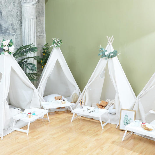 Kids Teepee Tent 4 Pack - Indoor/Outdoor Fun!