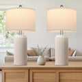 Modern Ceramic Table Lamps Set of 2 for Living Room Decor