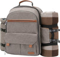 Sunflora Picnic Backpack for 4 Person with Blanket - All-in-One