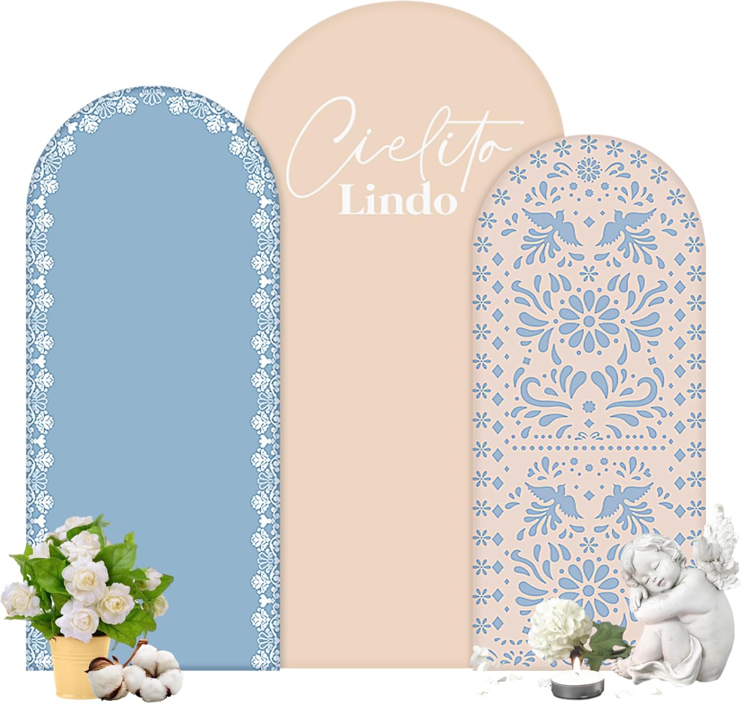 Chunful 3 Pcs Mexican Arch Backdrop Cover for Celebrations