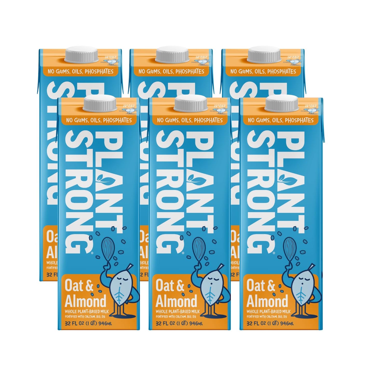 PLANTSTRONG Oat & Almond Milk 32oz - Non-GMO Vegan Delight