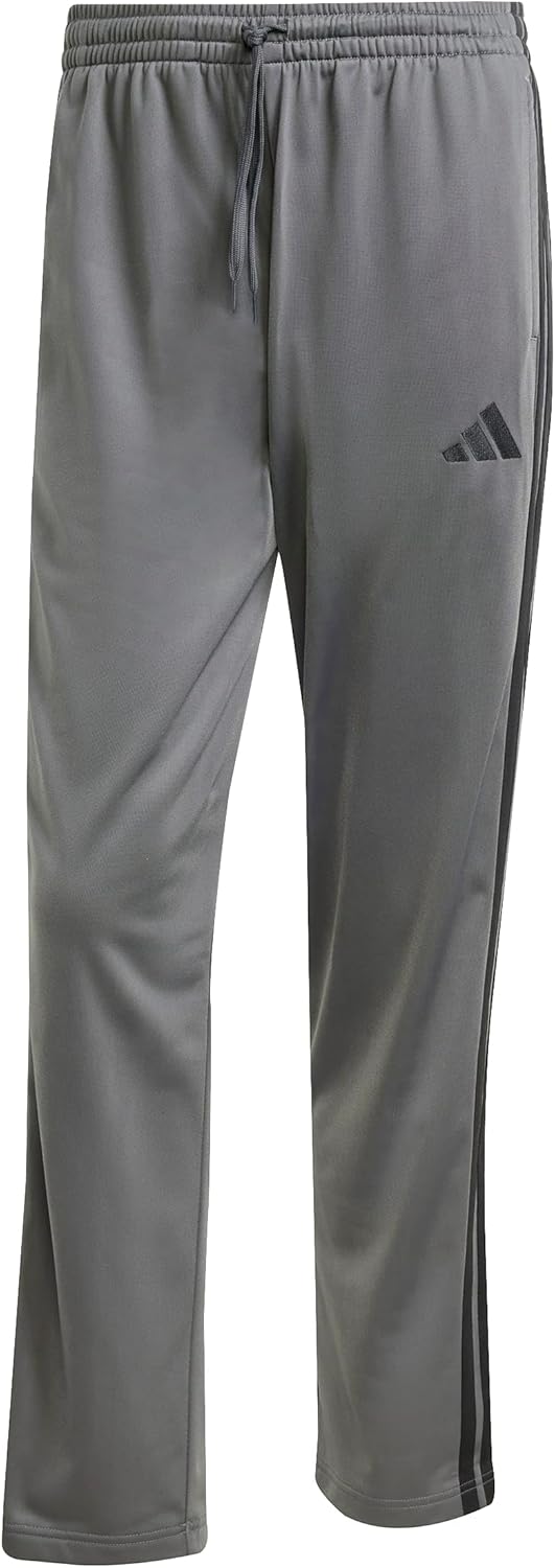 adidas Mens 3-Stripes Tricot Open Hem Track Pants for Comfort
