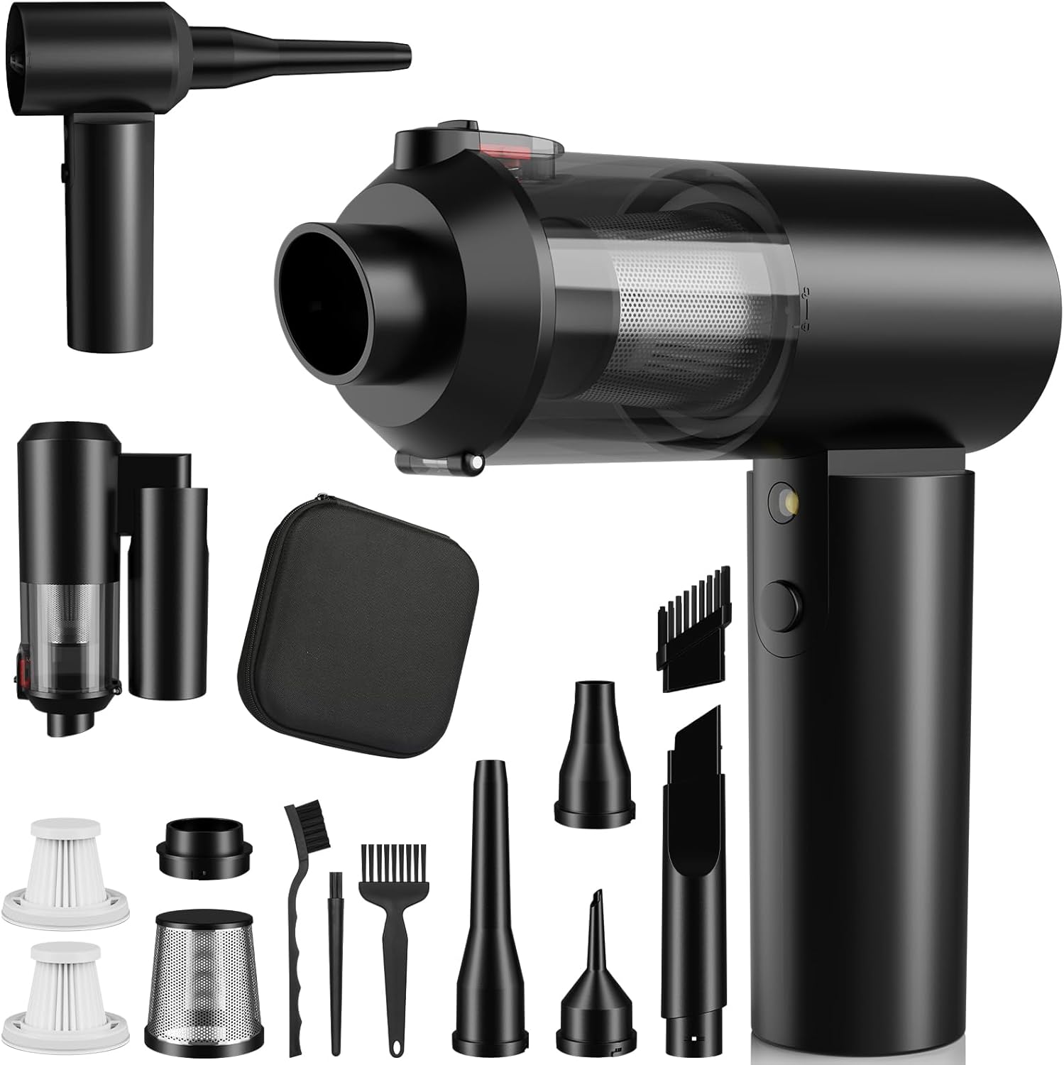 Portable Cordless Car Vacuum with 16000PA Suction Power