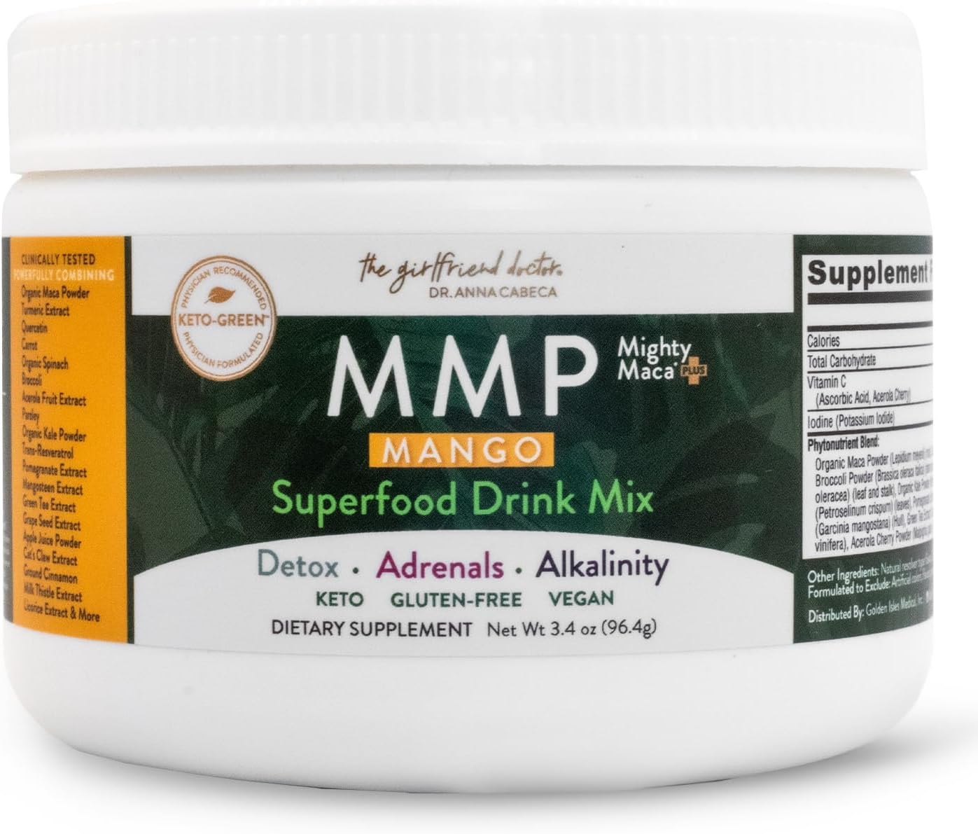 Mighty Maca Plus Mango Superfood Greens Powder for Energy