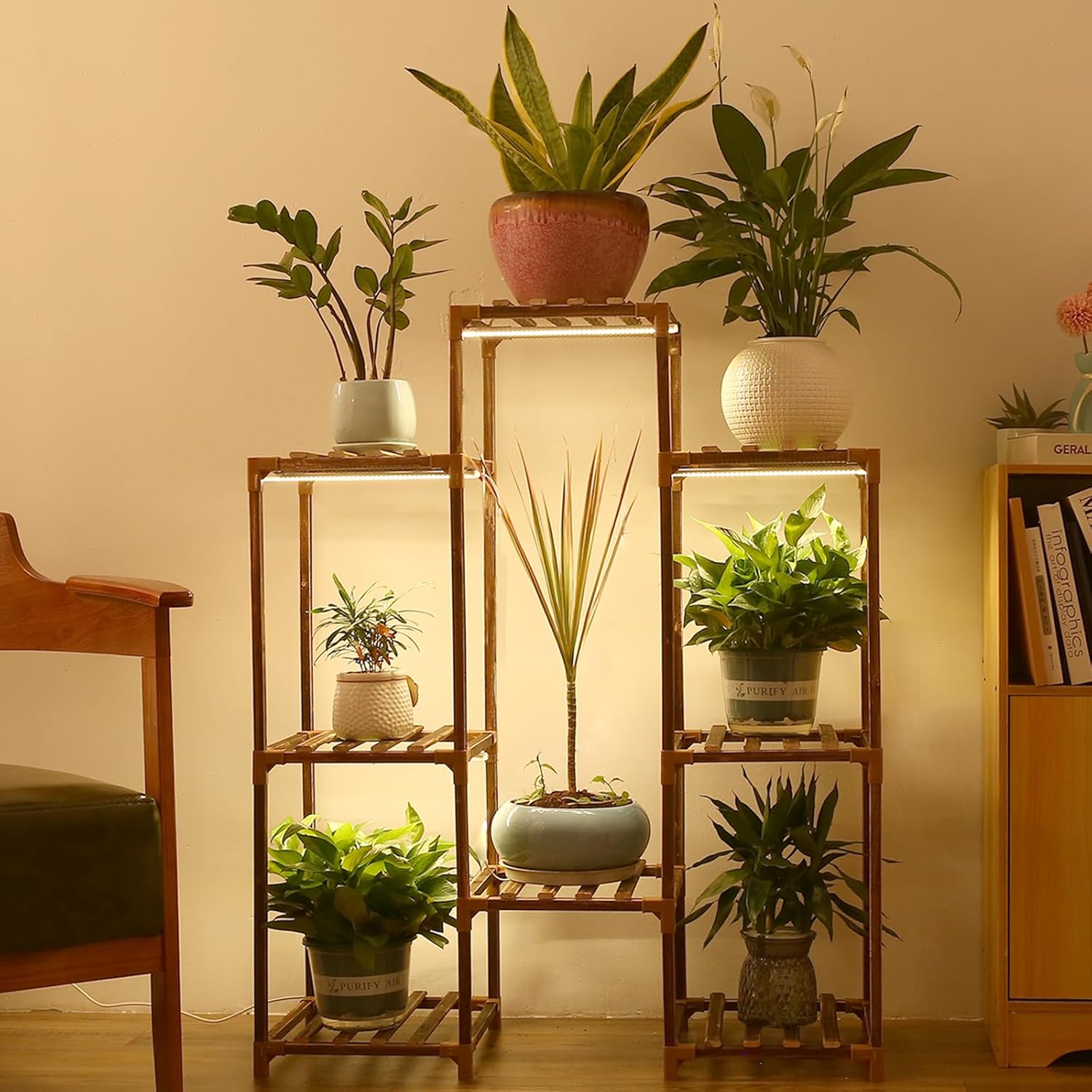 Plant Stand with Grow Light for Indoor Plants and Decor