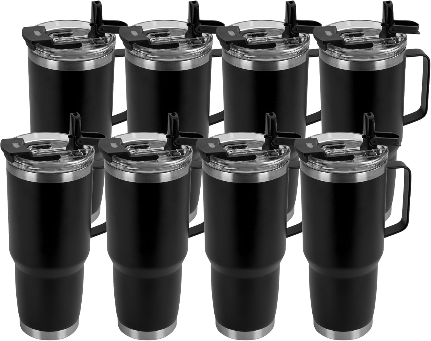 30oz Insulated Travel Coffee Mug Set with Handle for All Drinks