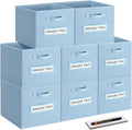 Fabric storage cubes 8 Pack 13 in Cube Storage Bins - Pastel Blue