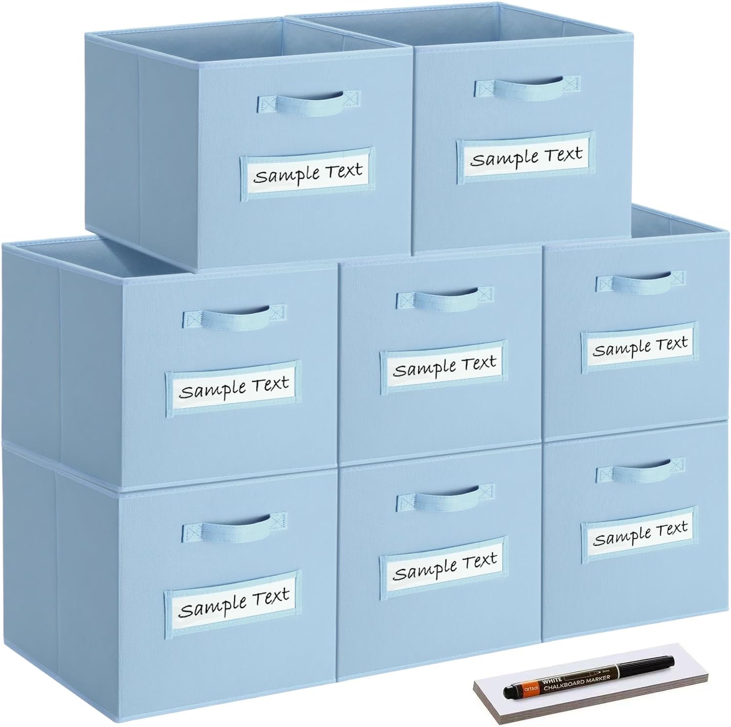 artsdi Fabric Storage Cubes 13 Inch Organizer Bins 8 Pack