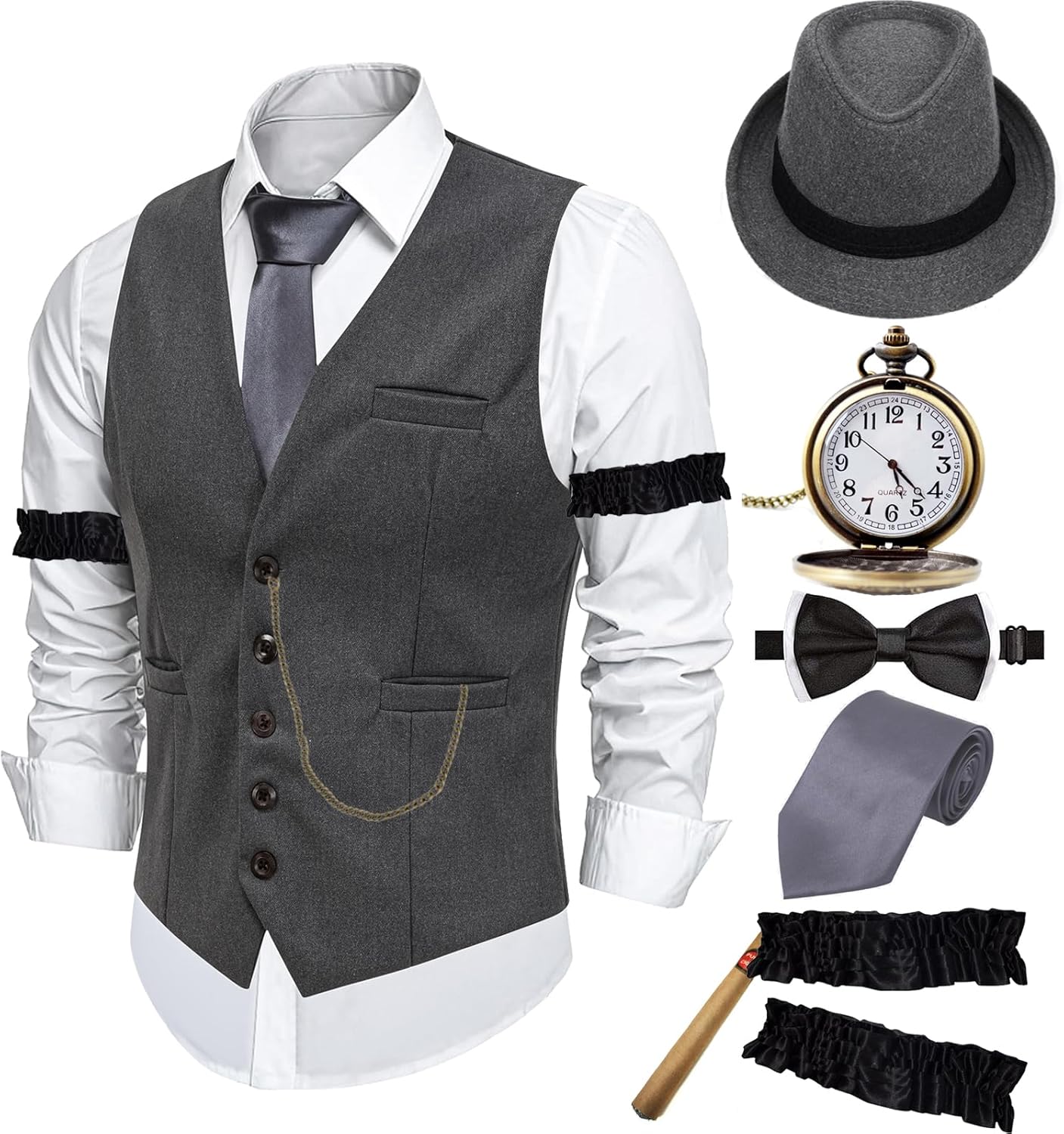 1920s Mens Costume Peaky Blinders Gangster Outfit for Halloween