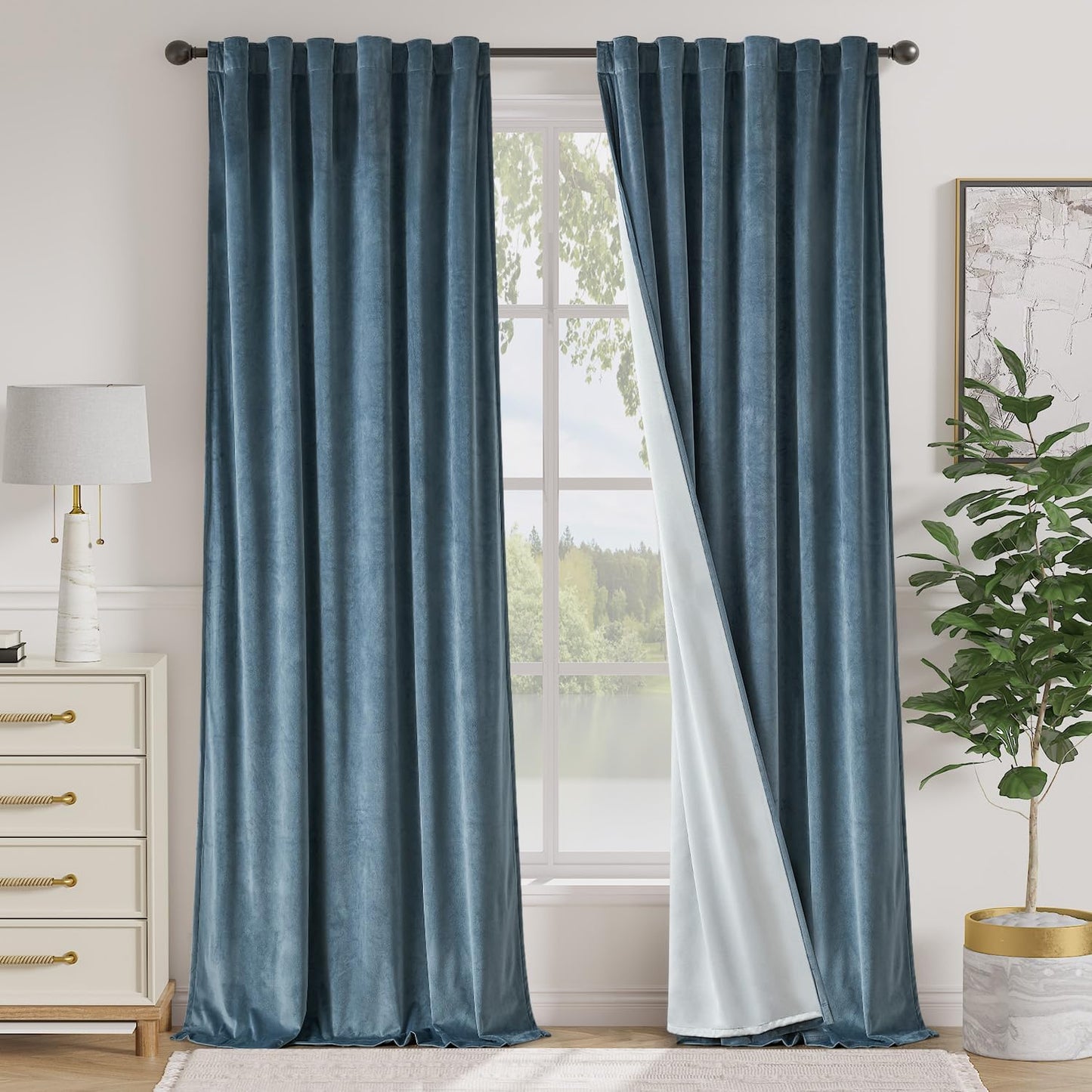 Luxury Thermal Blackout Velvet Curtains - 96 Long