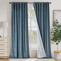 Luxury Blackout Blue Velvet Curtains - 108 Length