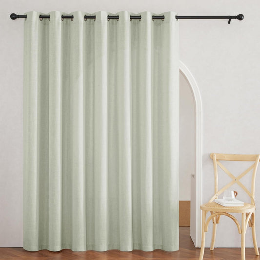 RYB HOME Extra Wide Semi Sheer Curtains for Room Divider