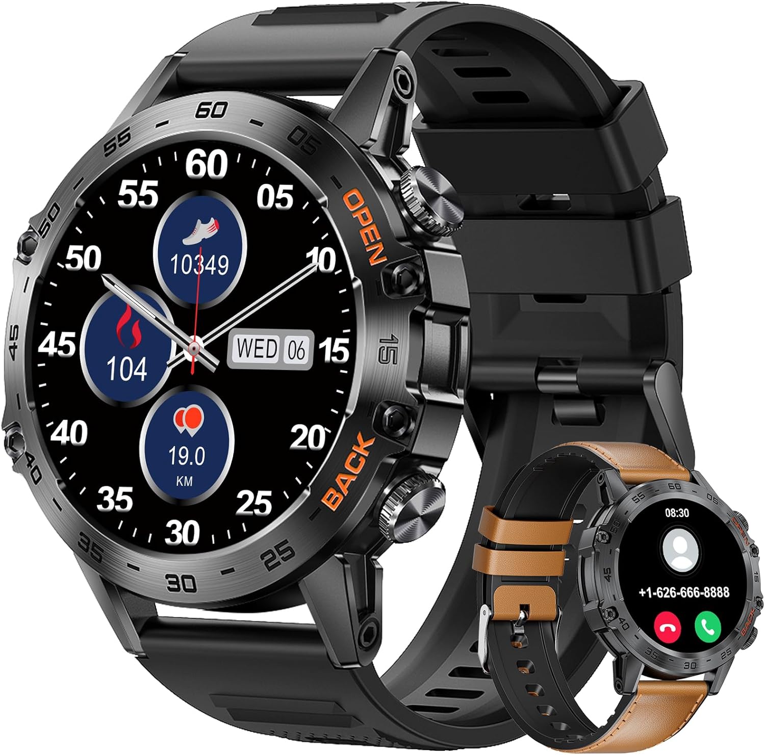 SUNKTA Military Smartwatch: Rugged Tactical Fitness Tracker