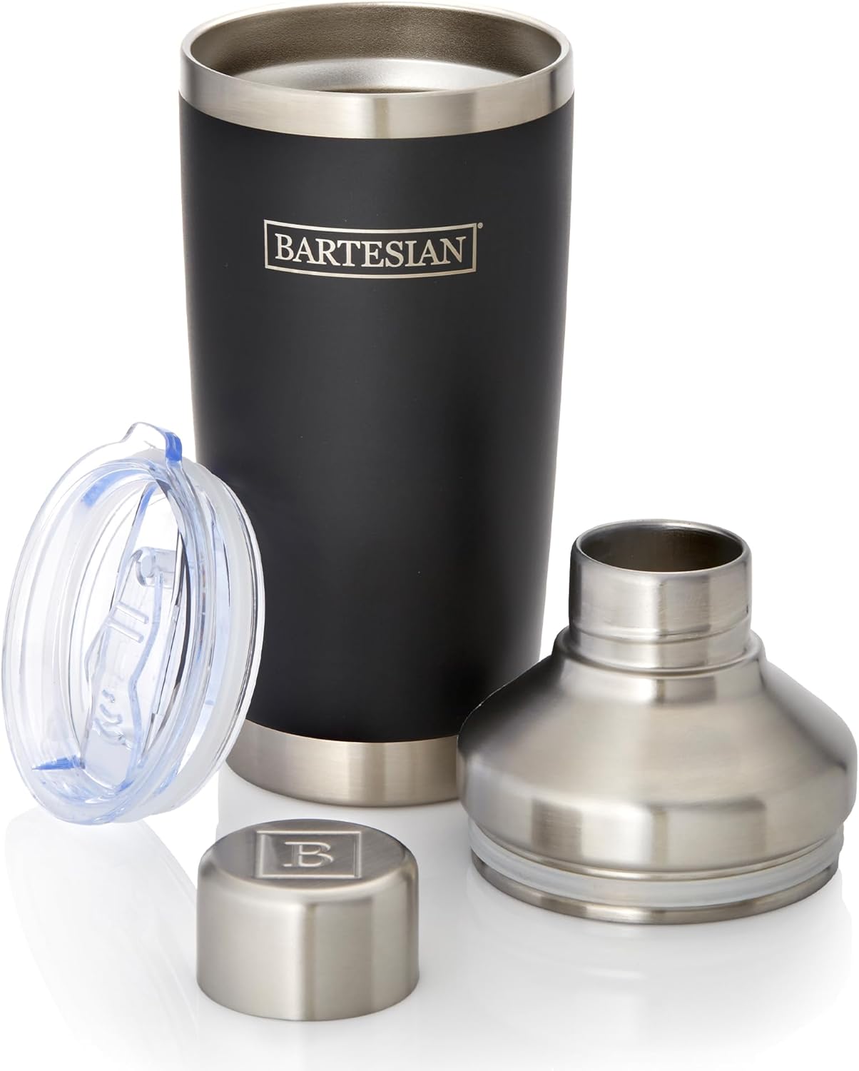 Bartesian Insulated Cocktail Shaker - Double Walled Stainless Steel - Perfectly Mixed Drinks
