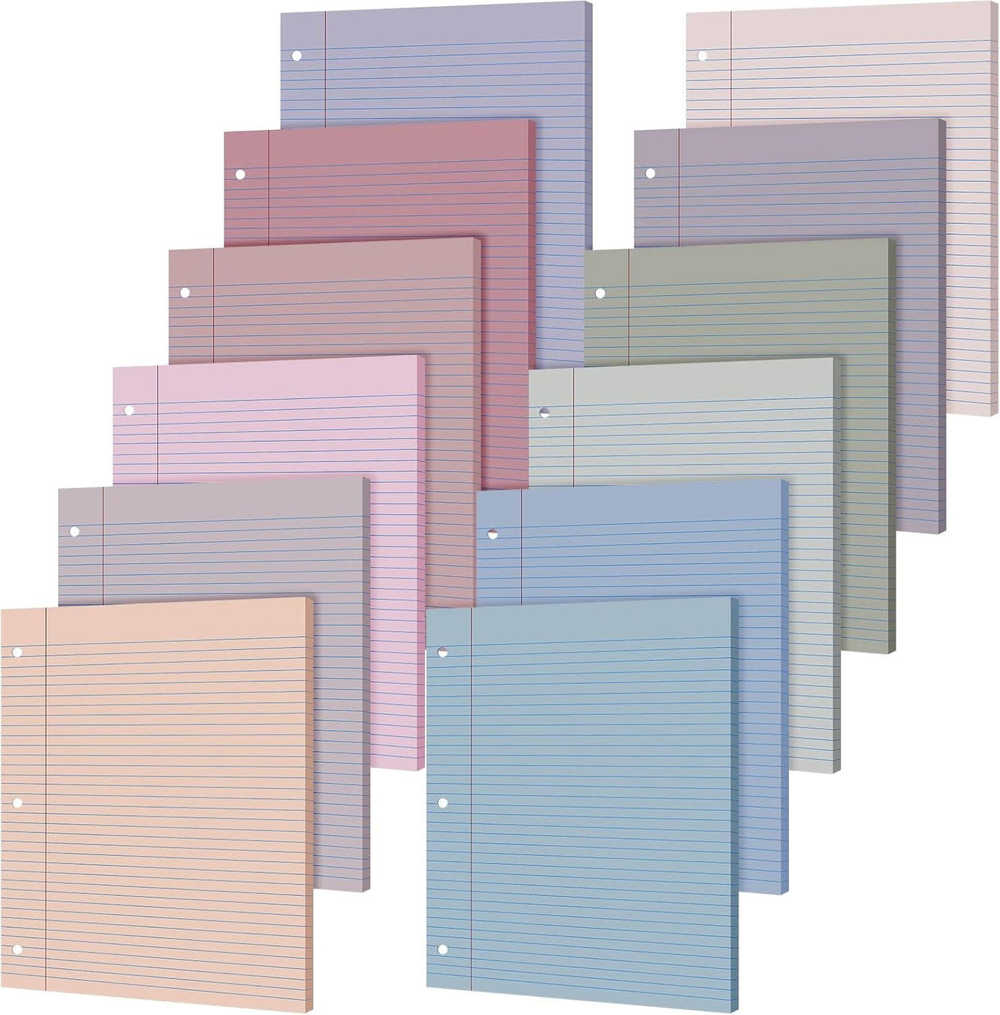 PerKoop 600 Sheets Colored Loose Leaf Paper for Binders