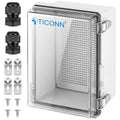 Waterproof Electrical Junction Box IP67 ABS Enclosure - Clear 11in x