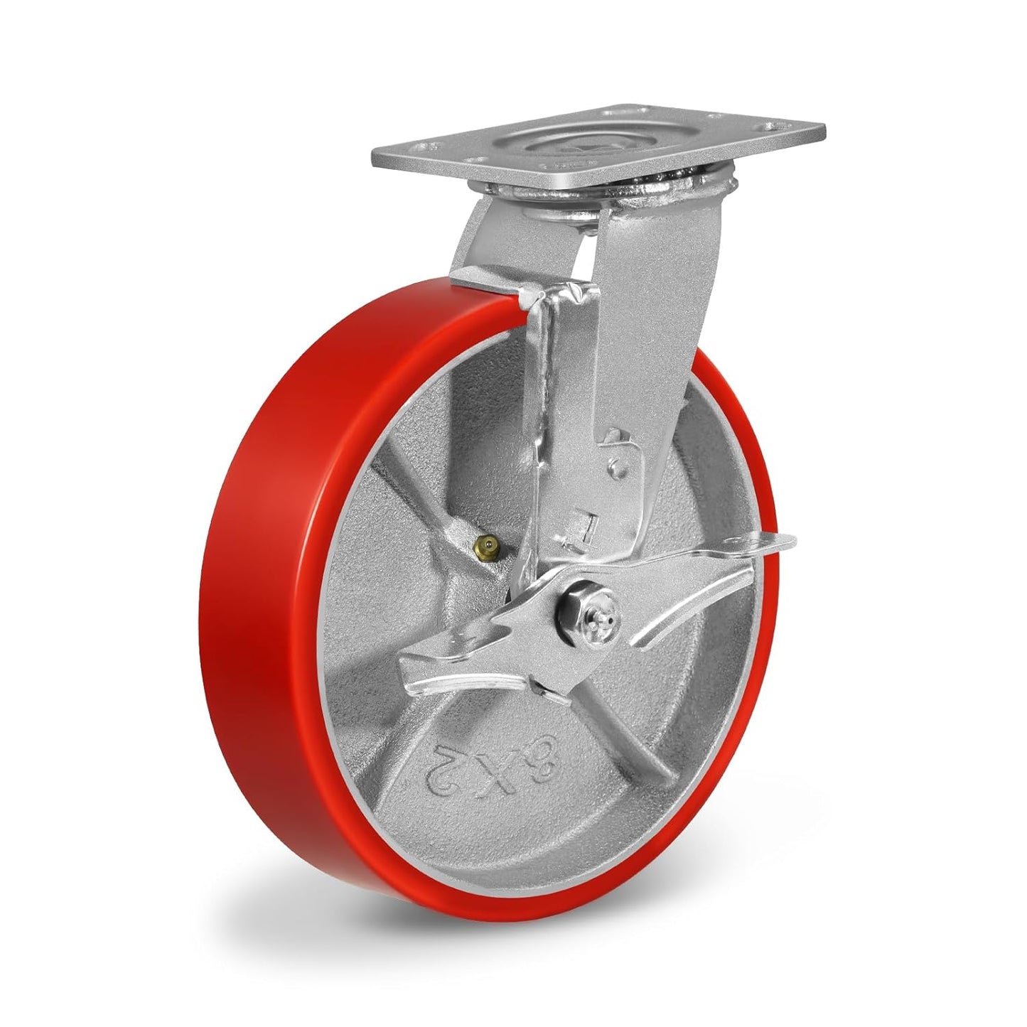 8in Heavy Duty Swivel Caster with Polyurethane Wheel for Tools