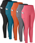 CHRLEISURE Leggings with Pockets for Women - High Waisted Tummy womens