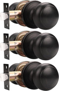 Probrico Passage Door Knobs Oil Rubbed Bronze - Durable 3 Pack