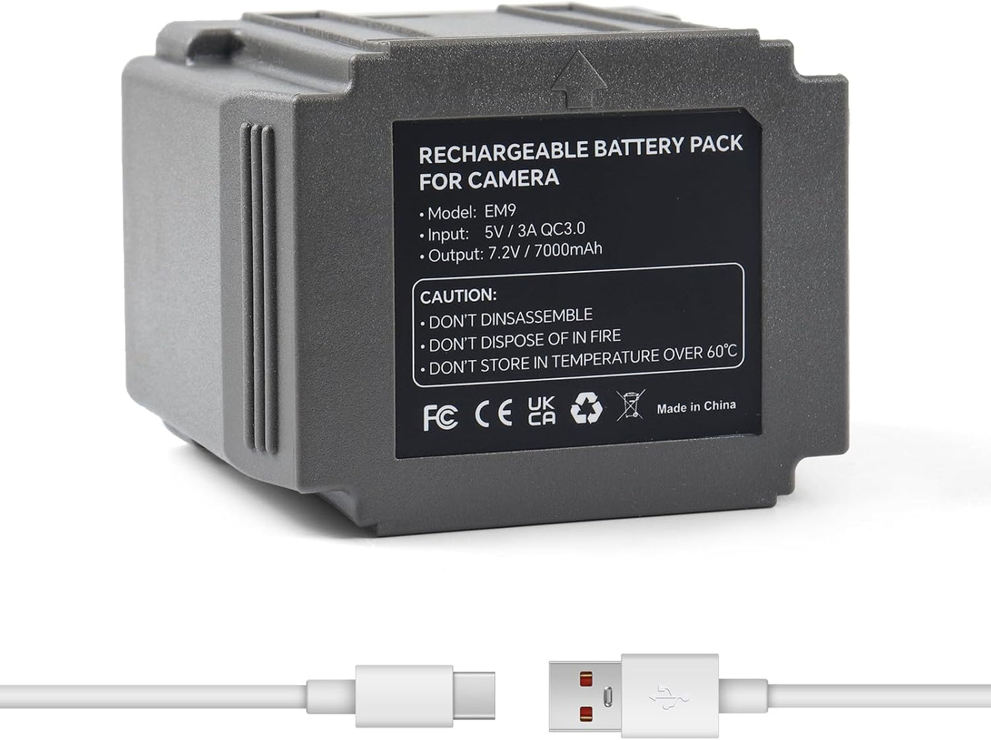 7000mAh Rechargeable Battery Pack for TACTACAM Defend Camera