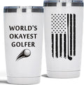 Okayest Golfer's Delight: 20oz Golf Lovers Tumbler by SAHIJE