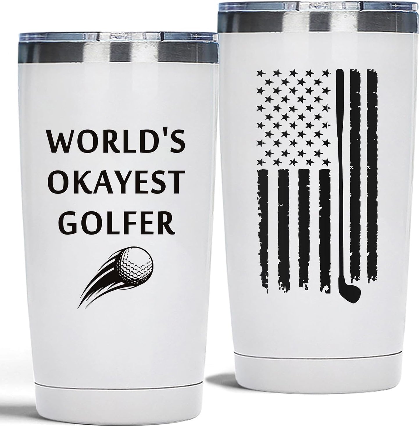 Okayest Golfer's Delight: 20oz Golf Lovers Tumbler by SAHIJE