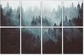 Art Acoustic Panels with Self-Adhesive 48 x 32in - Misty Forest