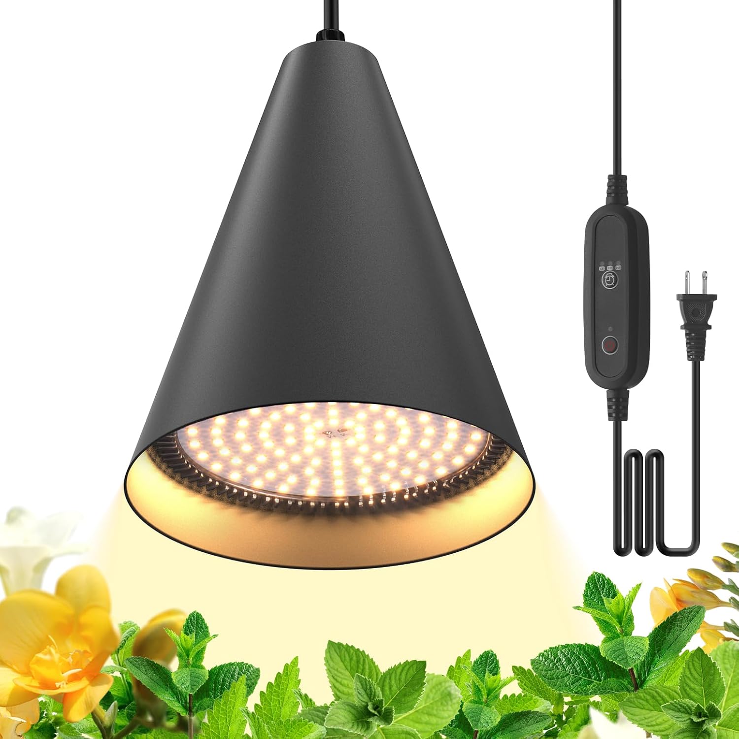 Hanging Grow Lights for Indoor Plants with Timer Function