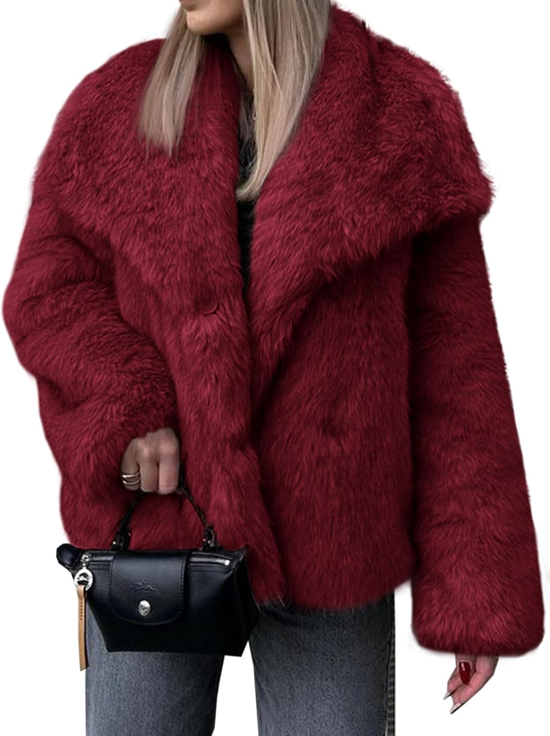 Cicy Bell Womens Faux Fur Coat for Warmth and Style