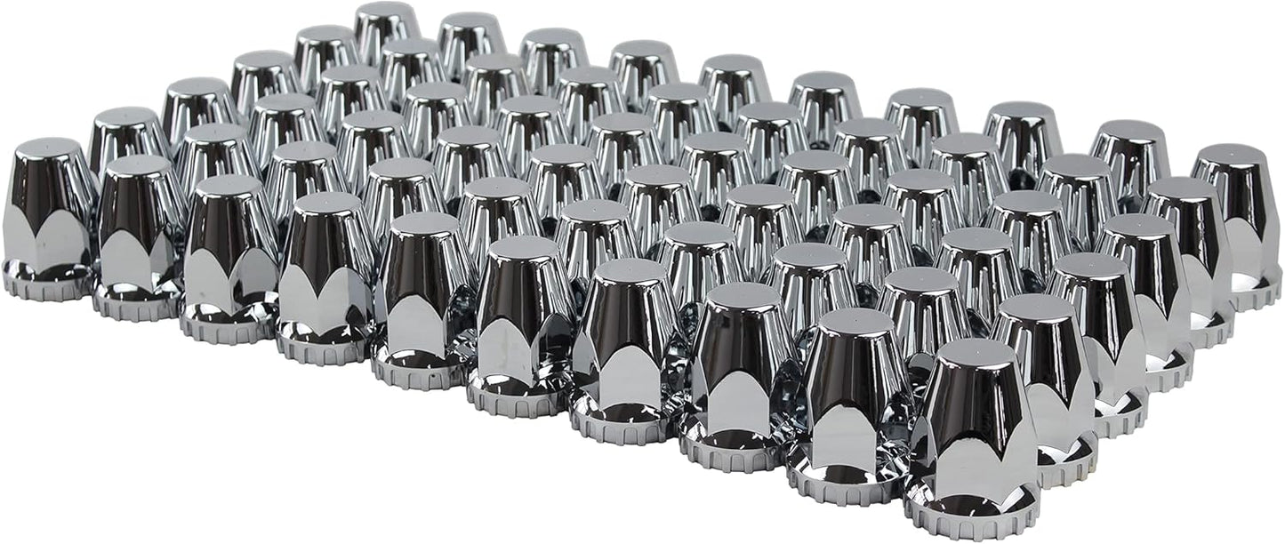 ABS Chrome Plastic 33mm Thread-on Lug Nut Covers for Trucks