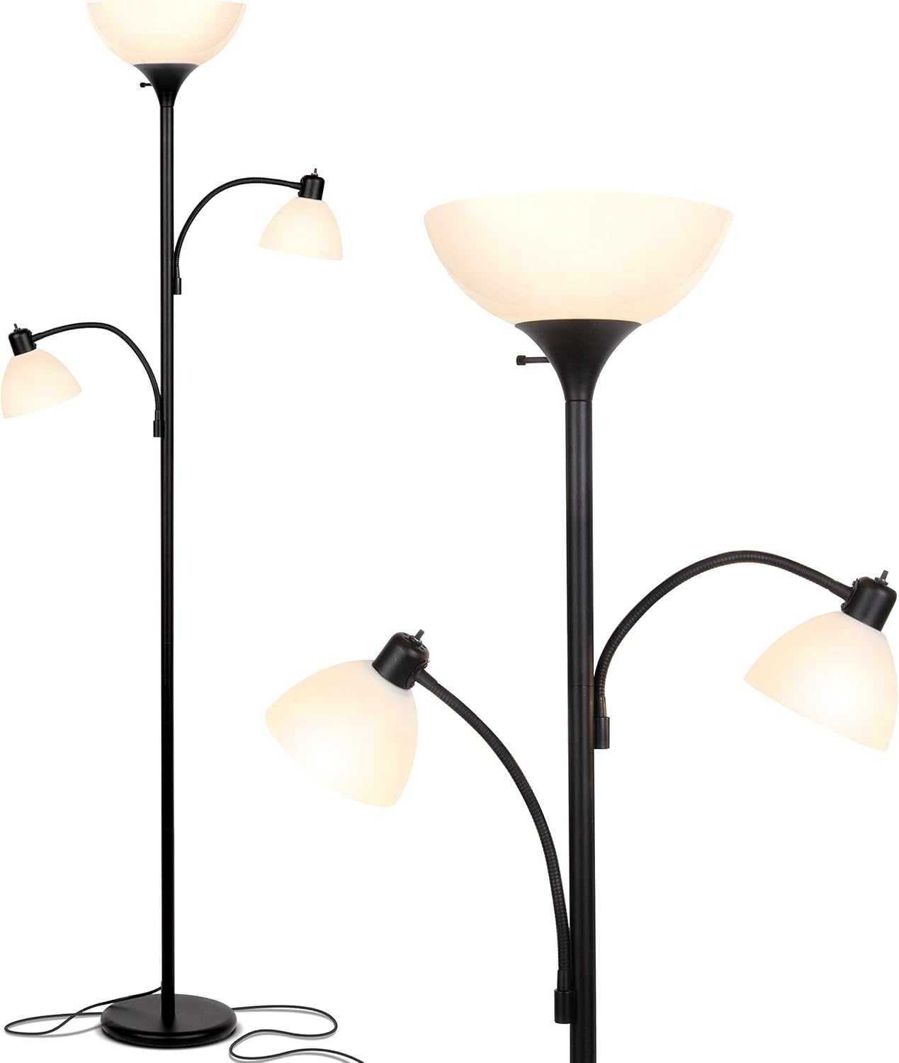 Brightech Sky Dome Double LED Floor Lamp for Bright Living Spaces