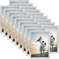 5x7 Silver Picture Frames 18 Pack - Lightweight Multi Frame Set