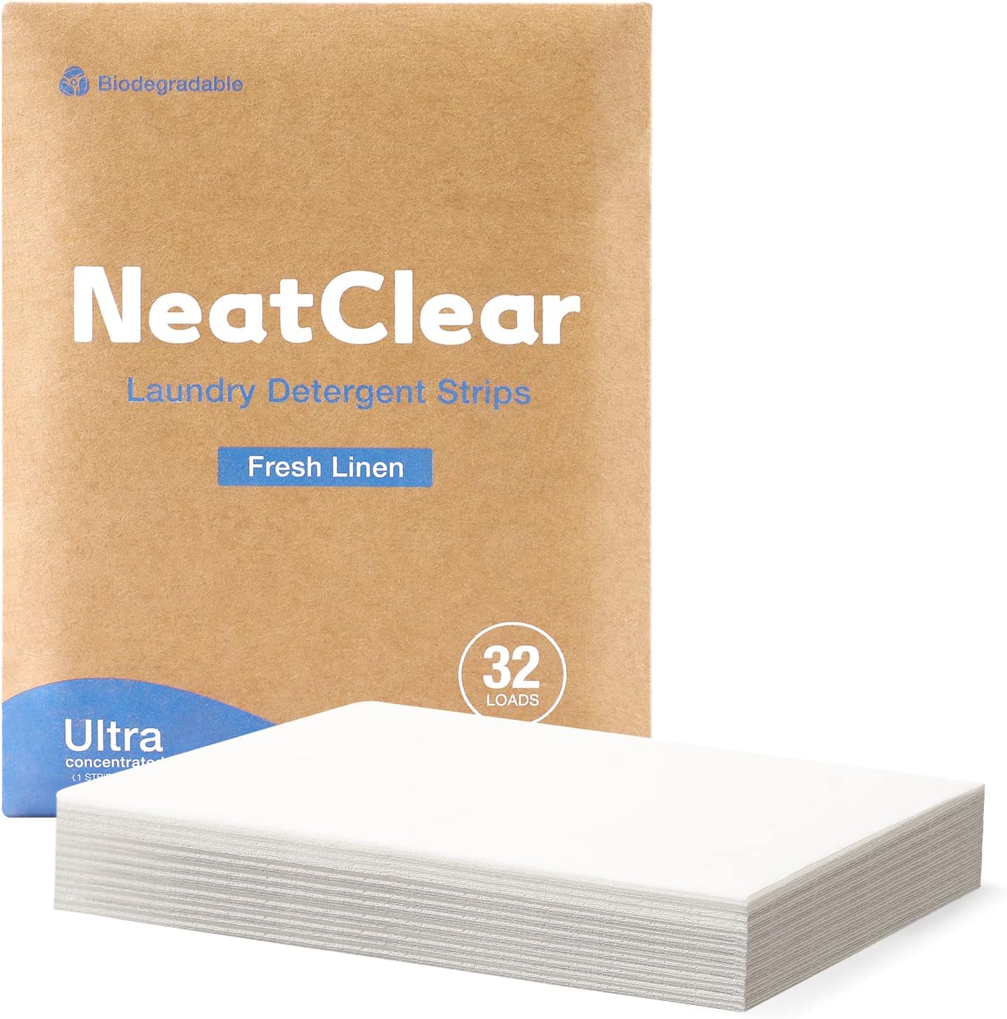 NeatClear Eco Laundry Sheets - No Mess, Space-Saving