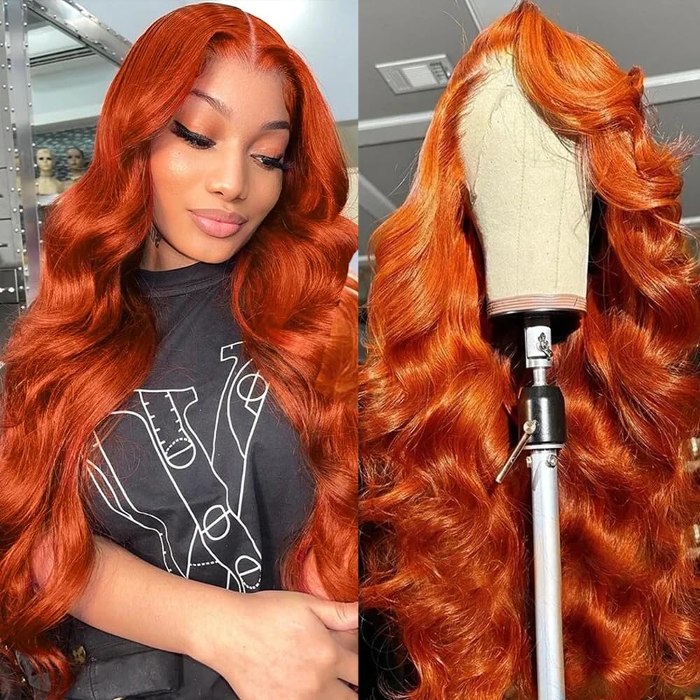Ginger Orange 30 Inch Lace Front Wigs for Stunning Style