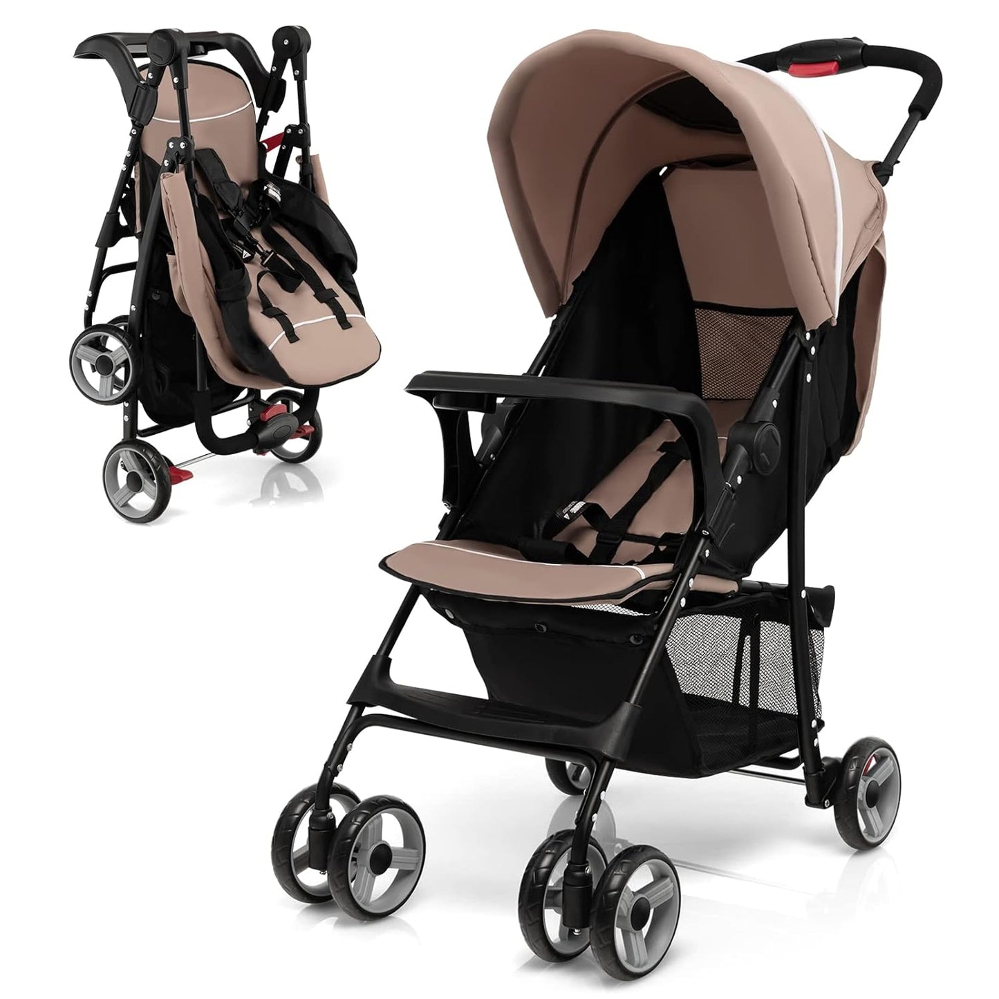 HONEY JOY Travel Stroller - Lightweight Umbrella Stroller for Airplane