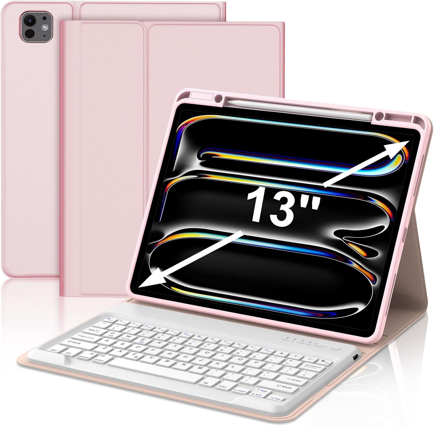 iPad Pro 13 M4 Case with Keyboard and Pencil Holder 2024