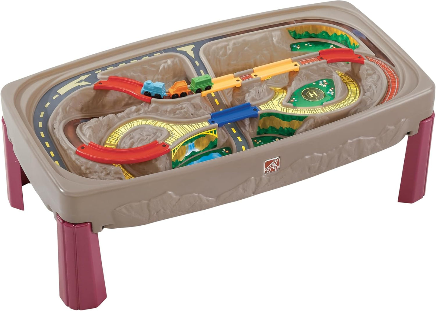 Step2 Deluxe Canyon Road Train & Track Table for Kids Fun