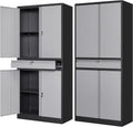 Metal Garage Storage Cabinet with Drawer 4 Door Tool Cabinet - Secure