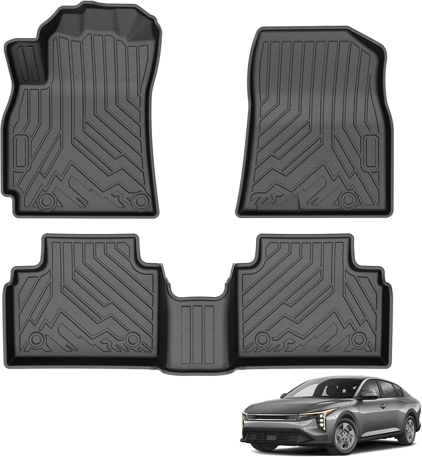 Powerty Floor Mats for KIA K4 2025 2026 All Weather Protection