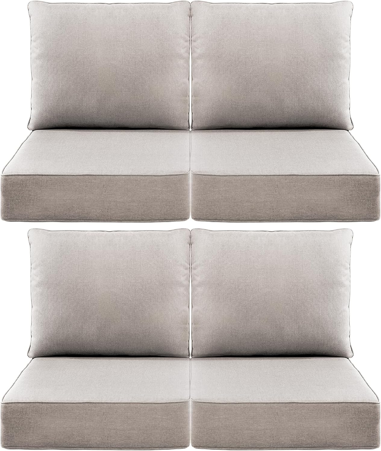 Luxury 6-Inch Outdoor Cushions for Patio Furniture Set of 4