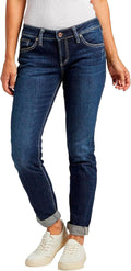 Boyfriend Mid Rise Slim Leg Jeans - Comfortable Weekend Fit