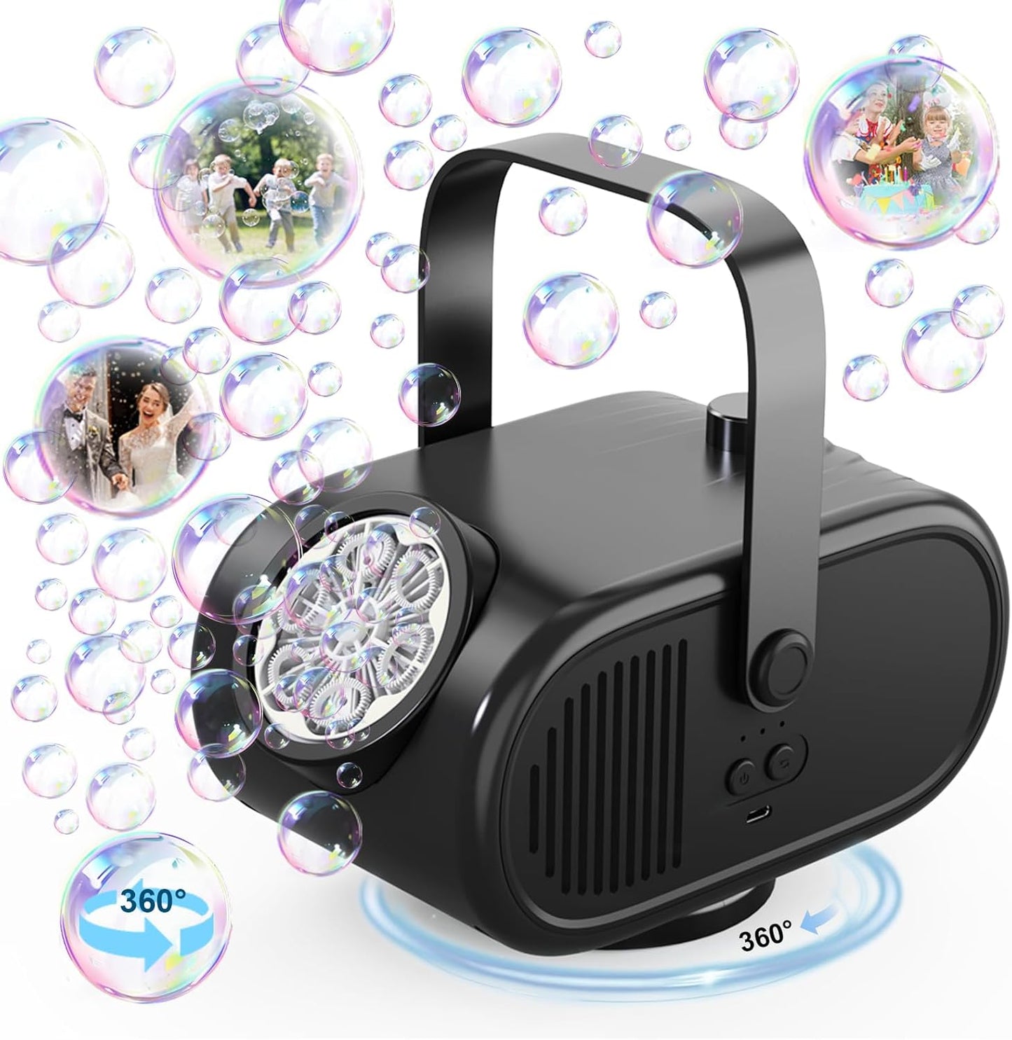 360 Automatic Rotating Bubble Machine for Kids - Fun Toy