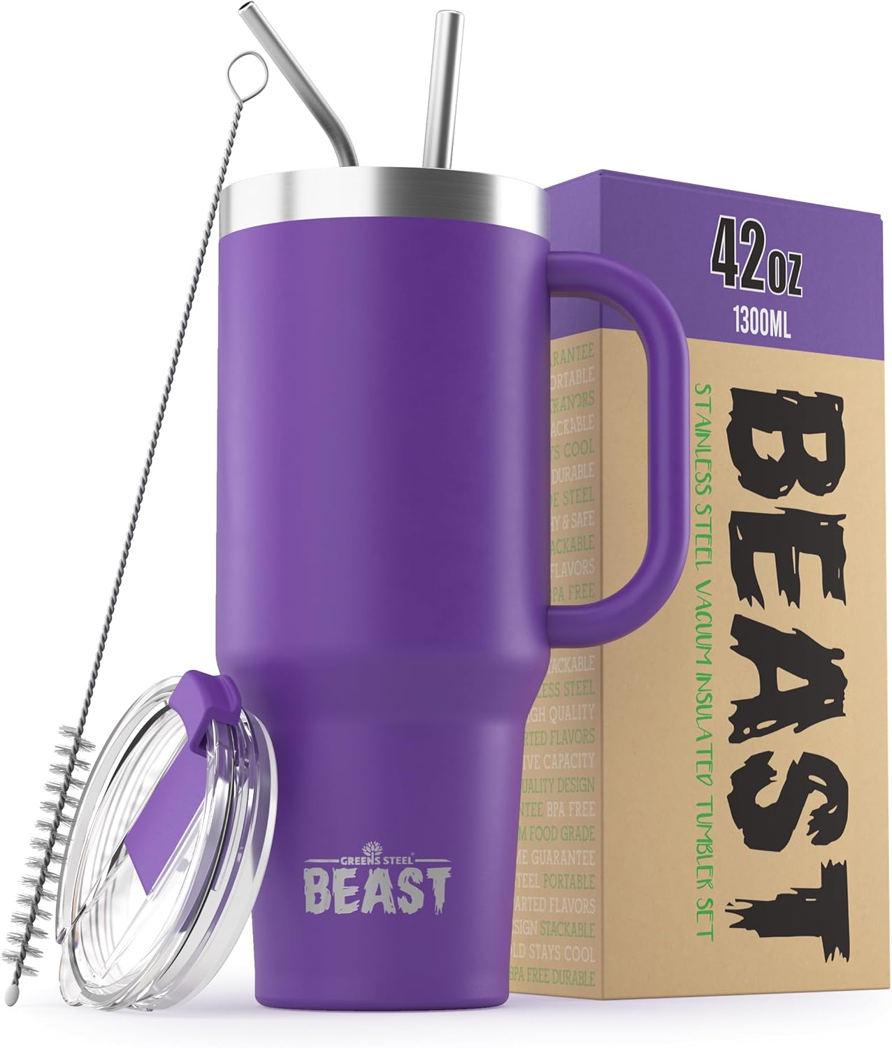 Beast 42 oz Tumbler - Stainless Steel Vacuum Insulated Coffee Cup